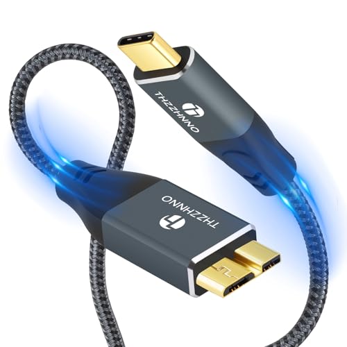 Thzzhnno USB-C auf Micro-B Kabel 0.5M Grau