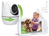 LEMFO Babyphone mit Kamera Ohne WLAN 5' 720P IPS Video, 5000mAh Babyfon Mit...