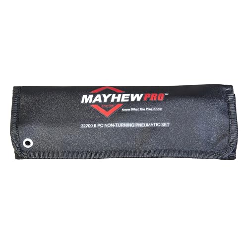 Image of Mayhew Tools 32200 Pneumatic Tool Set, 6-Piece Non-Turning, Black Oxide Finish