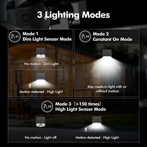 Aloftsun Solar Motion Sensor Outdoor Lights, 30 Leds /Ip68 Waterproof Solar Motion Lights Outdoor, 3 Modes Solar Spot Lights Outdoor, Wireless Motion Sensor Solar Landscape Spot Lights Outside/2 Pack #TOP2