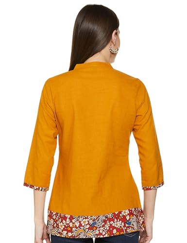 Image of Amazon Brand - Myx Women Cotton Regular Fit Casual Kurti (Available in Plus Sizes)