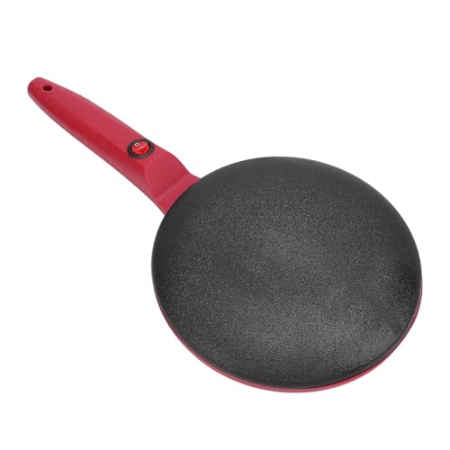 Crepiera Elettrica 8 Pollici, Crepiera Portatile Piastra Riscaldante Piano Cottura Interruttore On/off Rivestimento Antiaderente Controllo Automatico della (Spina europea 220V)