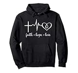 Faith Hope and Love Christian John 3:16 Sweat à Capuche