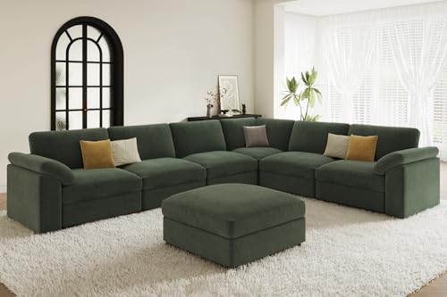 EASE MOOSE 143" U-Shaped Corduroy Sectional