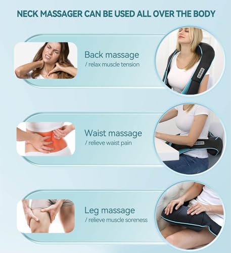 Image of Mo Cuishle Shiatsu Neck and Shoulder Massager with Heat - Deep Kneading Massage for Relaxation - Ideal for Christmas, Mother's Day, Father's Day, Gifts for Men, Women, Mom and Dad