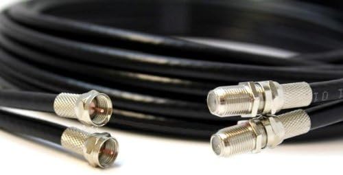 BLACK 5m TWIN Coaxial Satellite Extension Cable - suitable for Sky Q, Sky HD and Sky+