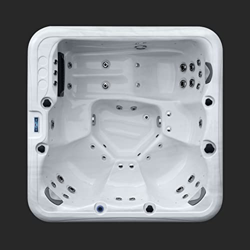 PALM SPAS SPRITZ 6 SEAT HOT TUB 13AMP PLUG AND PLAY WITH LOUNGER AMERICAN BALBOA