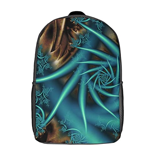 Sac d'école de voyage fractal 17 pouces pour dos sensible