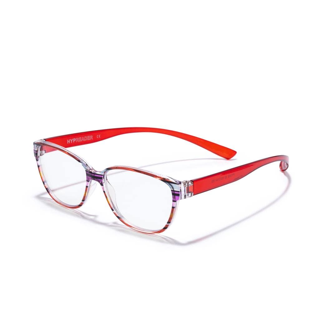 PYXIS BIO- Lunettes à filtre de lumière bleue/lunettes de lecture,Versifiables individuellement chez votre opticien dans toutes les intensités de vision (Rot-Blau, 1.00)