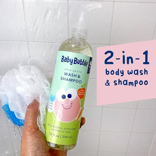 Image of Mr. Bubble Baby Bubble Ultra Gentle Body Wash & Shampoo, Sweet Violet Clouds Scent, 12 oz. Pack of 3