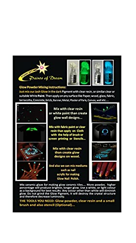 Image of JASH Glow In The Dark Paint Powders 2 colours Green and Blue colour Each 25gm(Total 50gm)