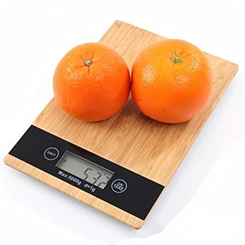 Ycdtop Food Scale Wooden Kitchen Scale Environmental Wood Food Scale Household Coffee Scale Led Electronic Scale Bamboo Baking Scale 5Kg/1G #TOP4