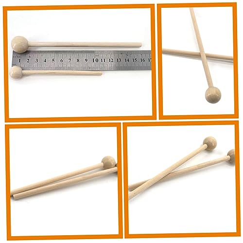 2 pares de baquetas redondas de madera para instrumentos de percusión, agarre cómodo para práctica y conciertos miniatura 2