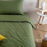 Coton Biologique Housse de Couette Unie en Coton Bio pour lit 1 Personne