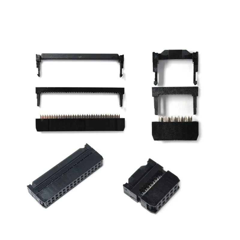 fengpeng 10Pcs FC 6P/8/10/12/14/16/20/26/30/34/40/50 Pin 2.54mm Pitch Female IDC Socket Connector Ribbon Cable(2x8P)