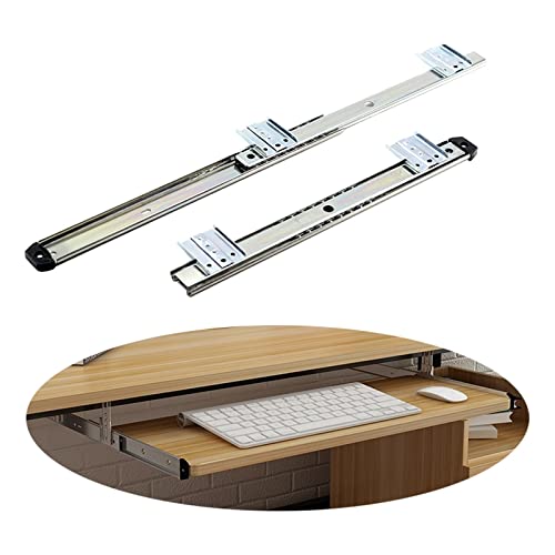 キーボード 台 後付け パソコン スライド台 キーボードスライダー 大型 後付け キーボード 置くやつ マウス収納対応 トレイテーブル ブラック 白い 茶色 キーボードトレイ面 幅54cm 60cm 70cm 奥行27cm キーボードトレイ