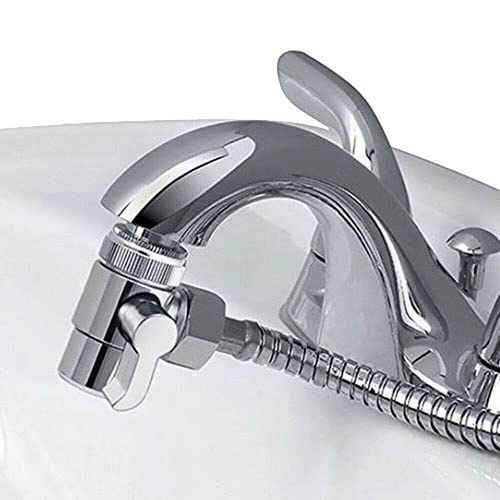 Goanilad One Color Faucet Valve Adapter, Stainless Steel 3 Way Connector Head Diverter Valve, Shower Faucets Water Separator Diffuser