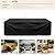 Rectangular Patio Furniture Covers,Upgraded 600D Heavy Duty Outdoor Furniture Covers Waterproof,Outdoor Sectional Dining Table and Chairs General Purpose Furniture Set Cover,88"L × 62"W × 28"H,Black