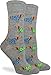 Good Luck Sock Women's Wiener Dogs Crew Socks - Grey, Adult Shoe Size 5-9