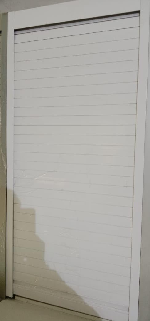 DBR Aluminum Rolling Shutter For Kitchen Cabinet Width 600 mm ( W 600 x H 1320 mm ) (Color: WHITE)-image-41