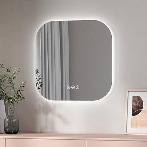 EMKE LED Bathroom Mirror with Touch Controls Cover