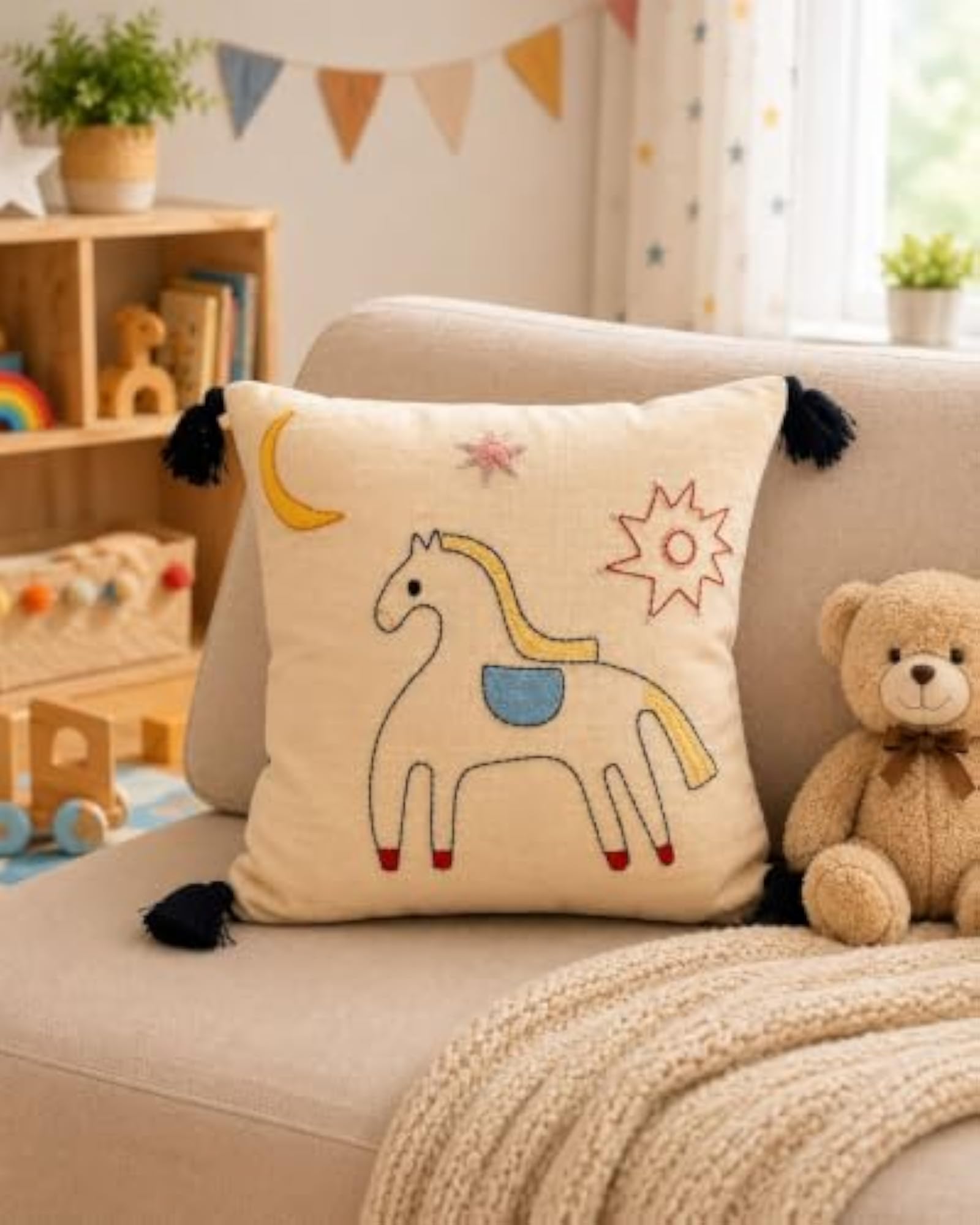 Cushion Cover Unicorn Shape Print - Large Size
