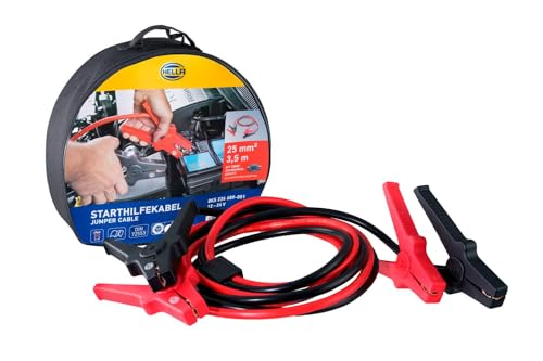 HELLA 8Ks 236 689-001 Câble D'Aide Au Démarrage - 12/24V - 350A - Câble: 3.5M - Avec Diode Protectrice