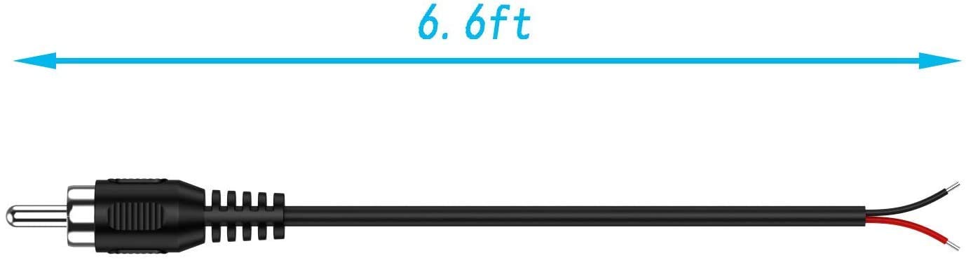 Discount 70% RCA to Bare Wire Cable, (2 Pack 22AWG 6.6 ft) Replacement RCA Male Plug Jack Connector Adapter to Bare Wire Open End Audio Video RCA Cable for Repair Best RCA to Bare Wire Cable, (2 Pack 22AWG 6.6 ft) Replacement RCA Male Plug Jack Connector Adapter to Bare Wire Open End Audio Video RCA Cable for Repair