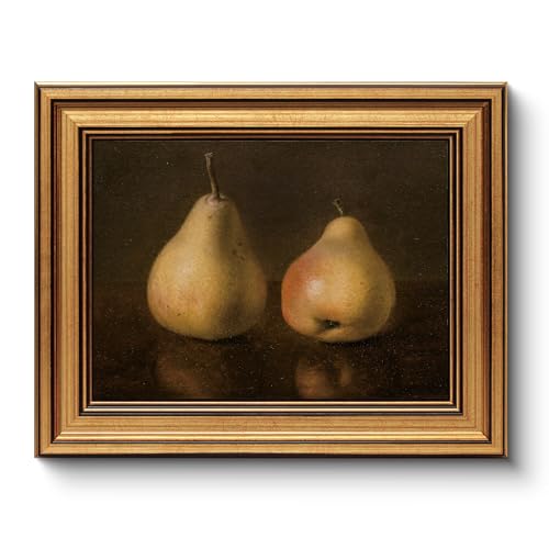 HUARCEY Gold Framed Vintage Wall Art for Living Room, Pear