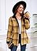 Fozexi Women's Sherpa Lined Jackets Sherpa Turn-Down Collar Full Zip Fleece Flannel Jacket for Women Trendy Yellow X-Small