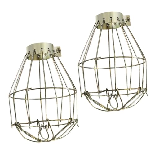 ULDIGI 2 piezas Protector de Bombilla de Hierro Jaula de Metal Resistente para Pantalla Lámpara Industrial con Protección Antiescaldaduras y Diseño Duradero para Uso Seguro