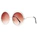 Pro Acme Women’s Double Circle Metal Wire Frame Oversized Round Sunglasses (Brown)