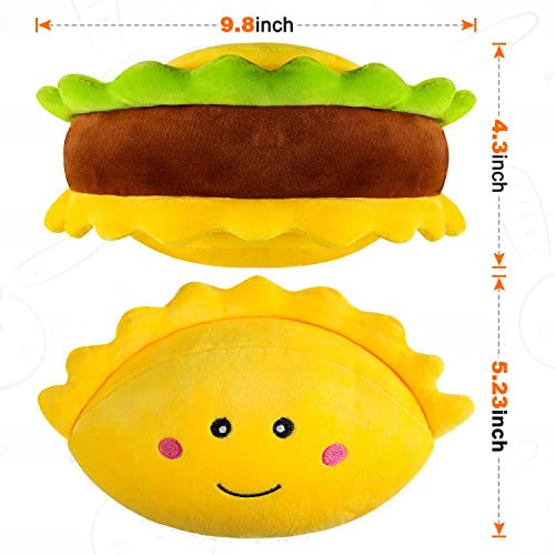 Catchstar Taco Plush Toy Soft Plush Taco Toys For Baby Kids Adults Funny Cute Taco Pillow Baby Infant Toy Boys Girls Birthday Sofa Living Room Bedroom Decoration #TOP4