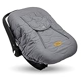 Cozy Cover Infant Car Seat Cover (Gray Quilt) - The Industry Leading Infant Carrier Cover Trusted by Over 6 Million Moms Worldwide for Keeping Your Baby Cozy & Warm