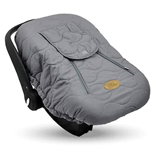 Image of Cozy Cover Infant Car Seat Cover (Gray Quilt) - The Industry Leading Infant Carrier Cover Trusted by Over 6 Million Moms Worldwide for Keeping Your Baby Cozy & Warm