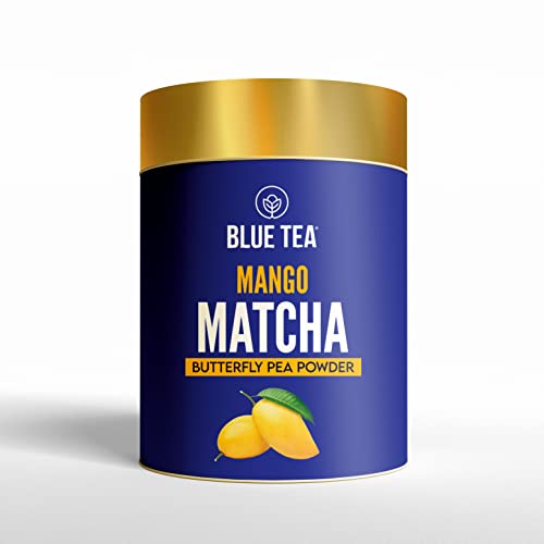 Blue Tea - Blue Mango Matcha - 1.76 Oz | Antioxidants | 100% Natural Drink - For Iced & Hot Tea, Latte | Caffeine Free - Herbal Tisane - Gmo-Free | #TOP19