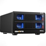CENMATE 2 Bay RAID Festplattengehäuse mit Lüfter for 2.5/3.5' SATA HDD/SSD with USB A/C 3.0 Kabel ,...