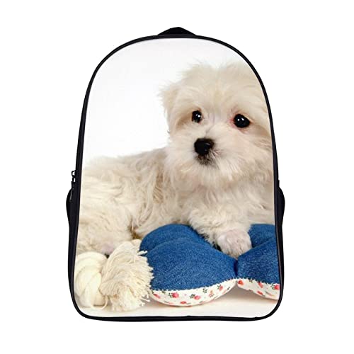 Sac à dos ado motif chien soulageant le dos pour collège et loisirs