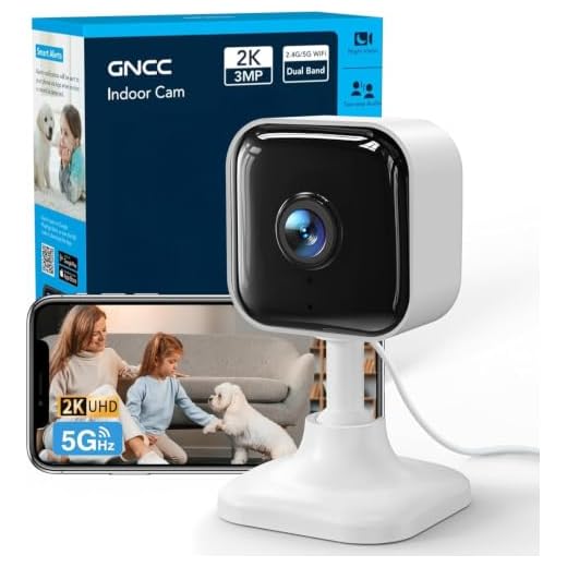 GNCC 2K Indoor Security Camera for Home Wireless, Pet Camera 2.4g/5g WiFi