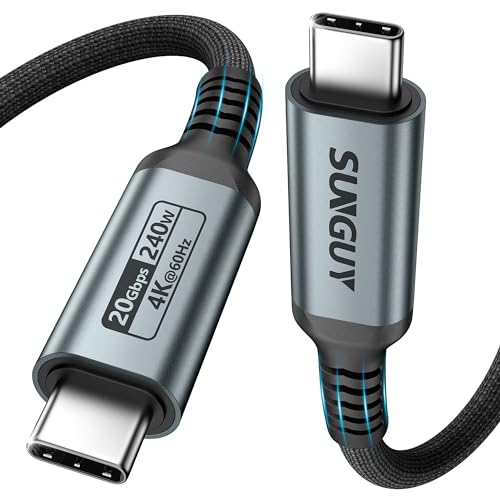 USB C 3.2 Gen 2 kabel 1.5m 240W snel opladen 20Gbps data 4K@60Hz video voor iPhone 16/15, Samsung, MacBook