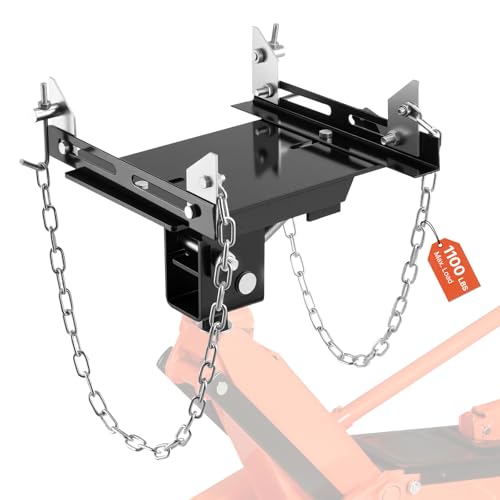 VEVOR Transmission Jack Adapter, 1100 lbs Load Capacity Automotive Transmission Lift Adapter, Heavy-Duty Steel, for Floor Jack with 1-1/5 in Detachable Saddle Shaft, for Garage, Repair Shop