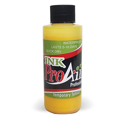 Body Paint - ProAiir Temporary Tattoo Ink - 4.2 oz (120ml) Yellow