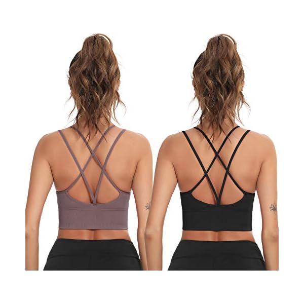 Sujetador deportivo Enjoyoself para yoga, jogging, lencería, sujetador acolchado, ropa interior deportiva, sujetador push up, almohadillas elásticas