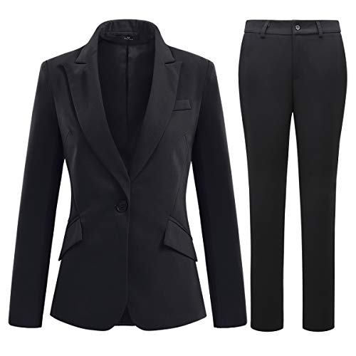 YYNUDA Hosenanzug Damen Business Outfit Slim Fit Blazer Elegant mit...