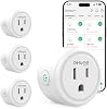 Enchufe Inteligente GHome, Enchufes WiFi Compatibles con Alexa y Google Home, Temporizador con Control Remoto por App, Solo Wi-Fi 2.4GHz, Sin Hub, Certificado ETL FCC 2