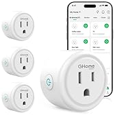 GHome Smart Plug, WiFi Smart Plugs Work with Alexa and Google Home, Smart Outlet Timer with APP Remote Control, 2.4GHz Wi-Fi Only, No Hub Required, ETL FCC Listed