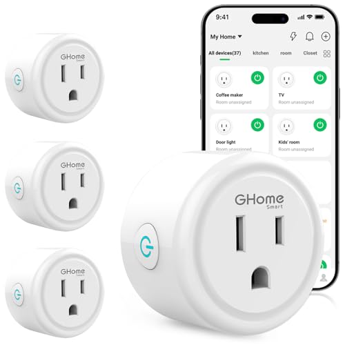 GHome Smart Plug, WiFi Smart Plugs that Work with Alexa and Google Home