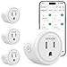 GHome Smart Plug, WiFi Smart Plugs Work with Alexa and Google Home, Smart Outlet Timer with APP Remote Control, 2.4GHz Wi-Fi Only, No Hub Required, ETL FCC Listed