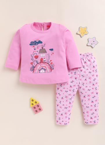 Image of LuvLap Baby Girls Regular Fit 100% Cotton Half Sleeves Girls Top CoSet Pack of 2