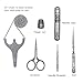 Embroidery Scissors, Stainless Steel Safety Scissors,Thread Cutter with Sheath, Sewing Needle Case,Awl,Thimble for Sewing, Cutting,Art Work,Embroidery, Needlework